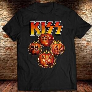 Kiss Pumpkin Jack O Lantern  Band Mashup T-Shirt